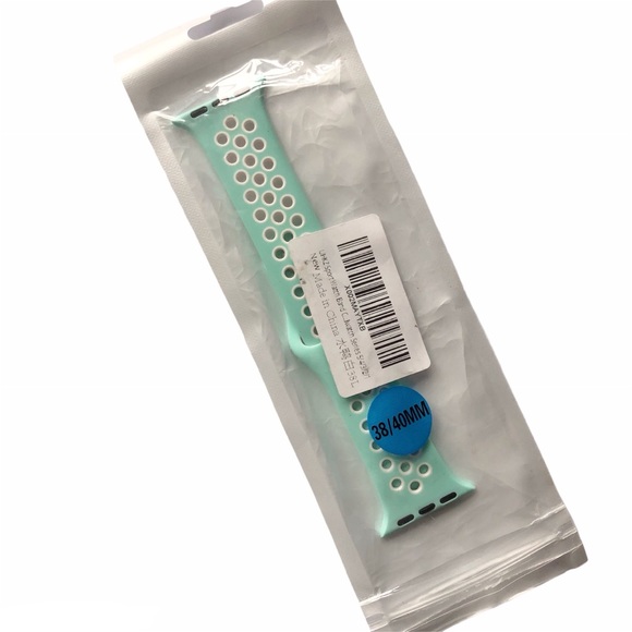 5/$20 NEW SEA FOAM Silicone Sport Band Apple Watch 38/40/41mm M/L Holes - Picture 6 of 7